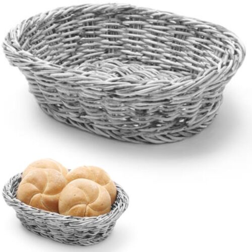 HENDI Ovale broodmand - lichtgrijs - vaatwasmachinebestendig - 250x190x65 mm