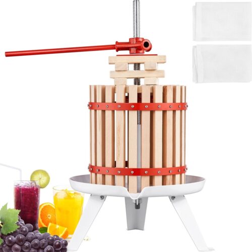 Handmatige Sapcentrifuge - Kitchen Citruspers - Handmatige Fruitpers - 18L - Sinaasappel- en Druivenpers - Hout & Metaal