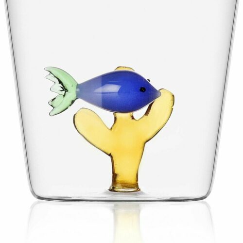 Ichendorf Milano - Waterglas Blue Fish Amber Seaweed - Waterglazen