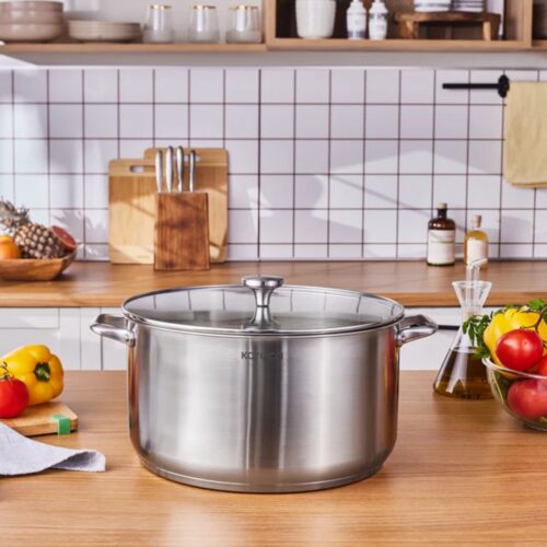 Karaca Elite RVS - Inductie Soeppan met Deksel - 34 cm - Zilver - Geschikt voor Inductie - Duurzaam Roestvrij Staal