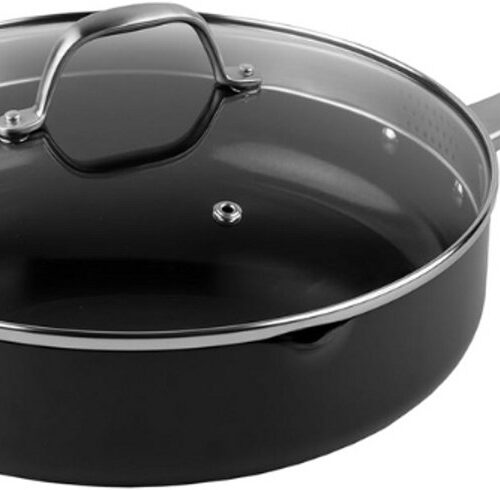 Keramische Sauteerpan Met Deksel 28 cm - Ultimate Pro - Duurzaam Gerecycled Aluminium - Inductie En Ovenbestendig - PFAS Vrij - 10 Jaar Garantie