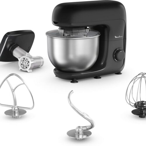 Keukenmachine 800 W met Vleesmolen en 4,8L Kom - Perfect voor Taart, Brood en Meer