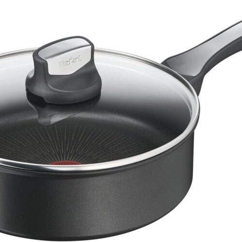 Koekenpan 24 cm met Krasbestendige Titanium Anti-Aanbaklaag en Thermisch Signaal - Geschikt voor Inductie en Alle Fornuizen