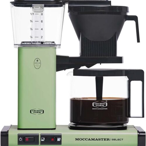 Koffiezetapparaat met glazen kan - Filterkoffiezetapparaat 1,25 l in pastelgroen