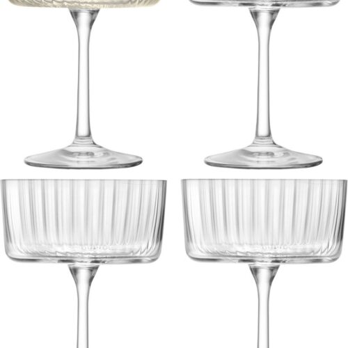 L.S.A. - Gio Line Cocktailglas 230 ml Set van 4 Stuks - Glas - Transparant