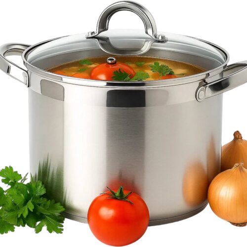 Lomera Roestvrijstalen Soeppan - 20 Liter Inhoud - Grote Soeppan - Inductie Geschikt - Vaatwasmachinebestendig - Glazen Deksel Met Stoomgat - Ergonomische Handgrepen - Geschikt Voor Alle Warmtebronnen - Maatverdeling Binnenzijde