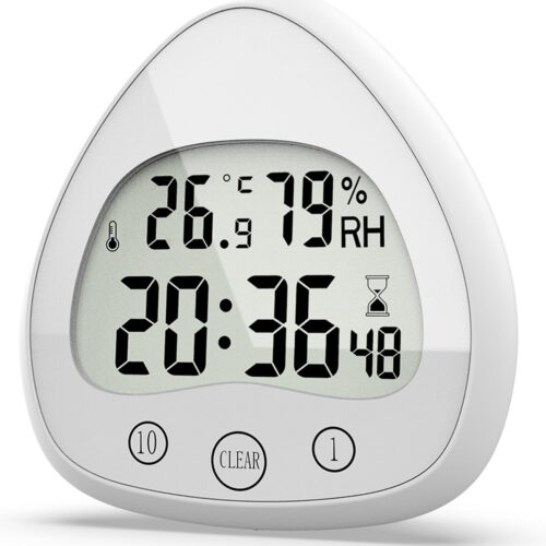 Luxime® - Douchetimer 5 minuten - Douchewekker - Klok - Showertimer - Kookwekker - Timer - Wit - Milieubewust!