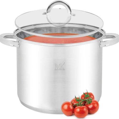 MK - Soeppan Stamppot - Glazen Deksel - 11L - Soeppan Inductie - Gas - Keramisch - Vaatwasserbestendig - RVS PFAS vrij