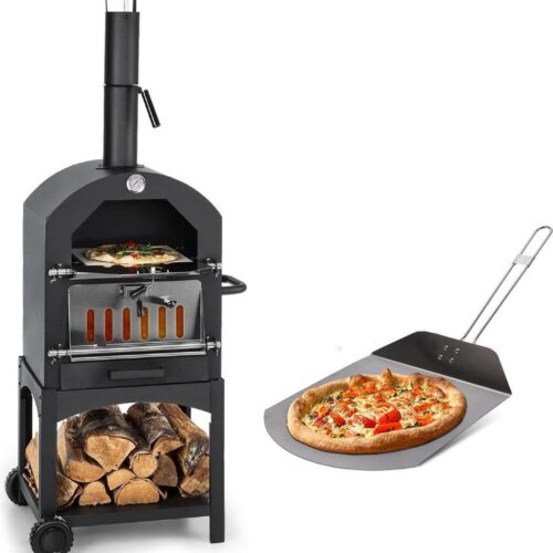 MaxxGarden Pizza oven buiten - Houtgestookte Pizza oven - Houtskool Barbecue - Pizza BBQ Smoker - 45 x 65 x 158cm