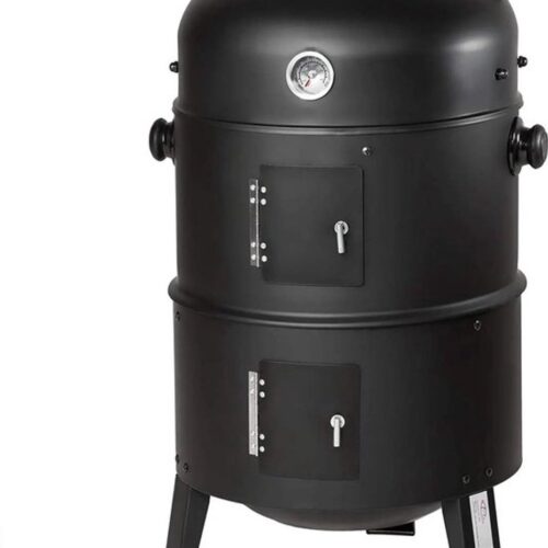 Mercadome® Barbecue - Bbq houtskool - Barbeque - Bbq thermometer - 3-in-1 - 80cm hoog - Zwart