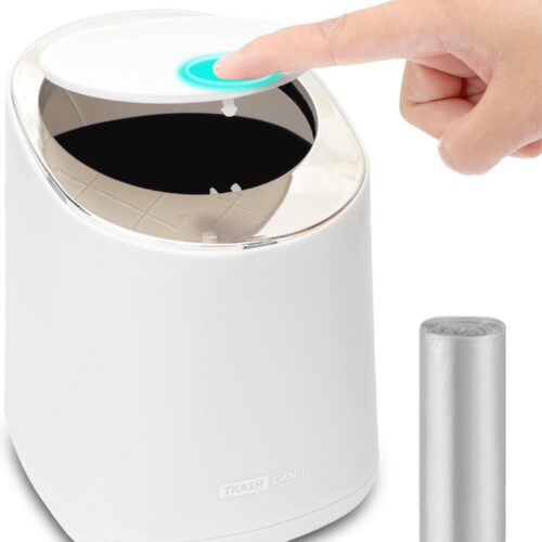 Mini Afvalemmer met Deksel - Ideaal voor Bureau, Eettafel en Keuken - 2 Liter Capaciteit