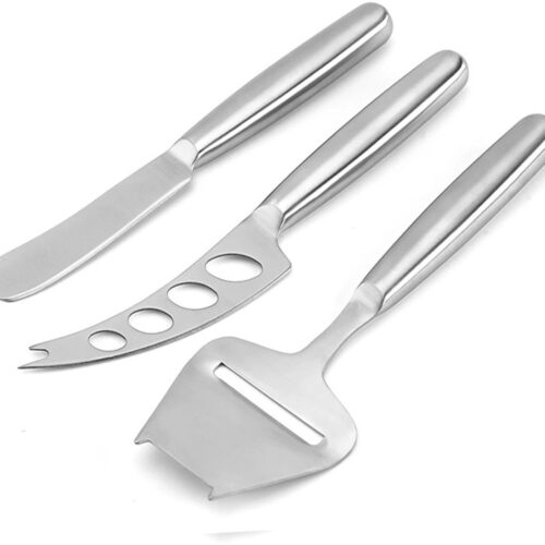 Mmgoqqt 3-Stuks - Kaasmes Set - RVS - Kaasschaaf Botermes Keukengereedschap
