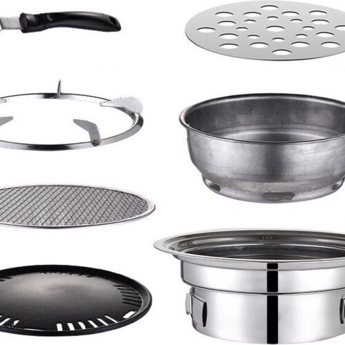 OxyFlowzy® - Koreaanse Houtskool Barbecue Grill | Draagbare houtskool brander | Anti-aanbak Barbecue Tray Grills | Outdoor Camping BBQ