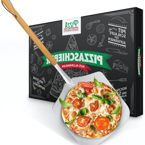 Pizzaschep van 83 cm - Roestvrij aluminium met praktisch schroefdraad - Afgeronde hoeken - Voor pizza oven en bbq Pizzaschep