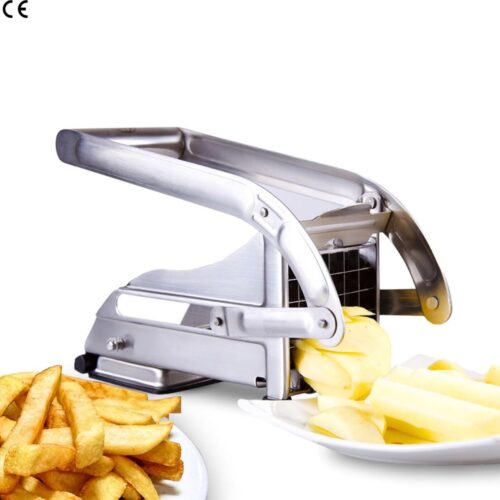Professionele Frietsnijder - Patatsnijder - Groentesnijder - Keukensnijder - multifunctioneel van Roestvrij Staal met 12 mm en 9 mm Messen - Antisliptechnologie - Perfect voor Aardappels en Groenten - Handige Accessoires voor Friteuses