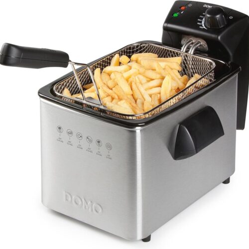 RVS Friteuse 3000 W met 4 Liter Capaciteit en Instelbare Thermostaat