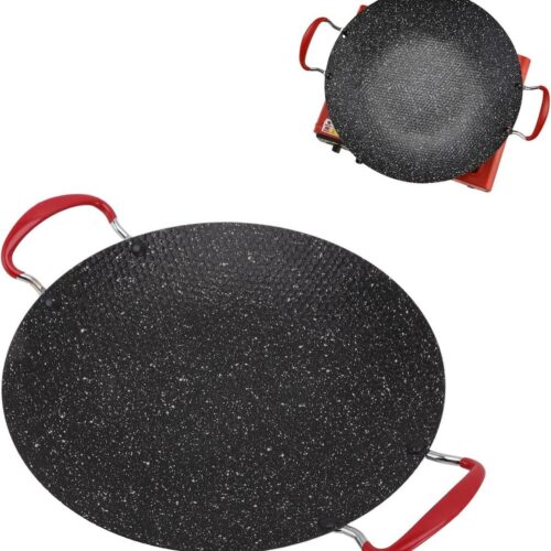 Ronde Koreaanse BBQ Grillpan met Antiaanbaklaag voor Gasfornuis - 30cm