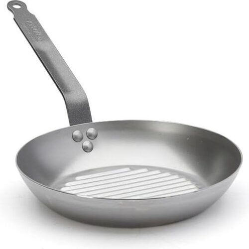 Ronde grillpan met steel van bandstaal - diameter 26 cm