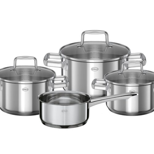 Rosle Pannenset Moments - Kookpannen + Deksels & Steelpan - 4 Delig