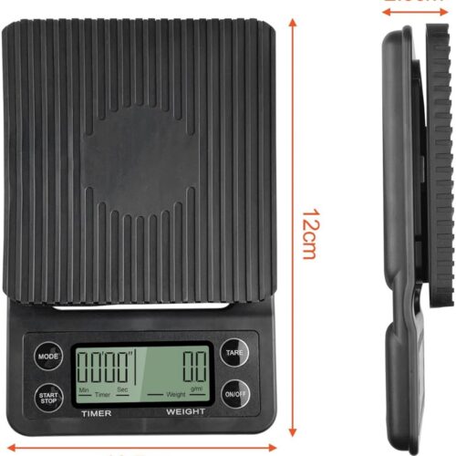 SCH® Keukenweegschaal digitaal met kom - Keukenweegschaal - Keukenweegschaal digitaal - Zwart - 23cm 16cm x 5cm