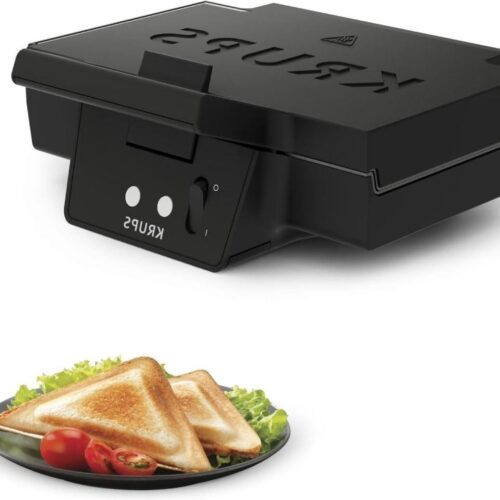 Sandwichmaker voor Gegrilde Tosti's in Driehoekige Vorm 850 W Zwart - FDK 451