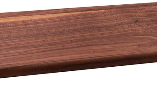 Serveerplank van walnoot met handvat - ideaal voor het serveren van hapjes en kaas (60x16.5cm)
