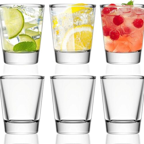 Set van 6 Shotglazen - 50ml / 5cl - 6 x shot glas - Shotjes - Borrelglas - Transparant Glas - Vaatwasbestendig & Duurzaam - Borrelglazen - Moderne Stijl