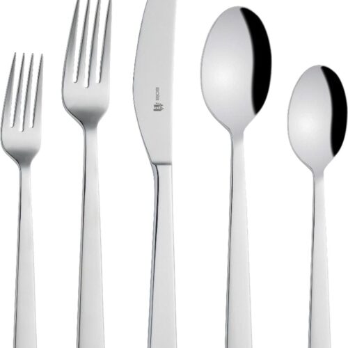 Sola Bestek Set Eclipse - 100 delig Bestekset 12 personen - Vaatwasserbestendig - Zilverwit Premium Edelstaal 18/10 - Zilver