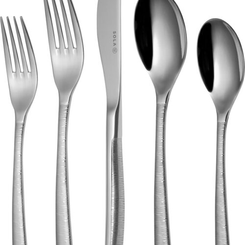 Sola Bestek Set Hermitage - 90 delig Bestekset 9 personen - Vaatwasserbestendig - Zilverwit Premium Edelstaal 18/10 - Zilver