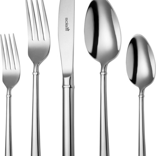 Sola Bestek Set Palermo - 100 delig Bestekset 12 personen - Vaatwasserbestendig - Zilverwit Premium Edelstaal 18/10 - Zilver