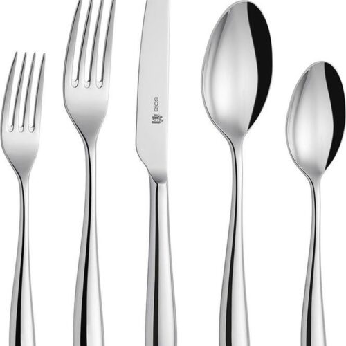 Sola Bestek Set Siena - 100 delig Bestekset 12 personen - Vaatwasserbestendig - Zilverwit Premium Edelstaal 18/10 - Zilver