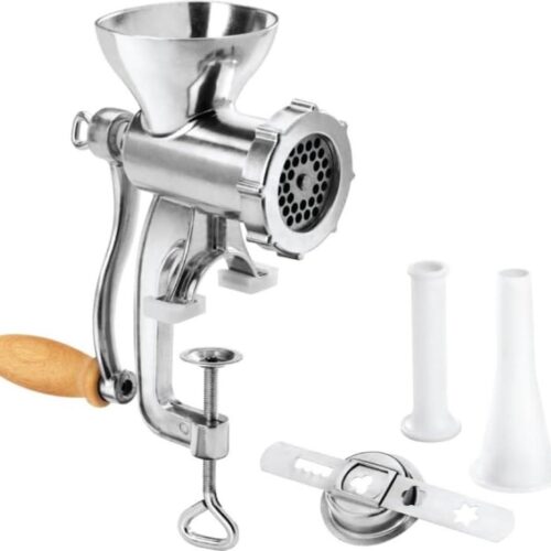 Vleesmolen maat 5 gegoten aluminium zilver - Jack