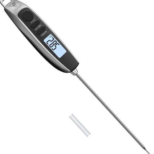 Vleesthermometer Digitale Keukenthermometer Grillthermometer Braadthermometer - Directe Uitlezing - Lange Sonde - LCD-scherm - Keuken Grill BBQ