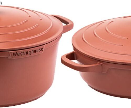 Westinghouse Pannenset Performance (braadpan + hapjespan) ø 28 cm - rood - inductie en alle andere warmtebronnen