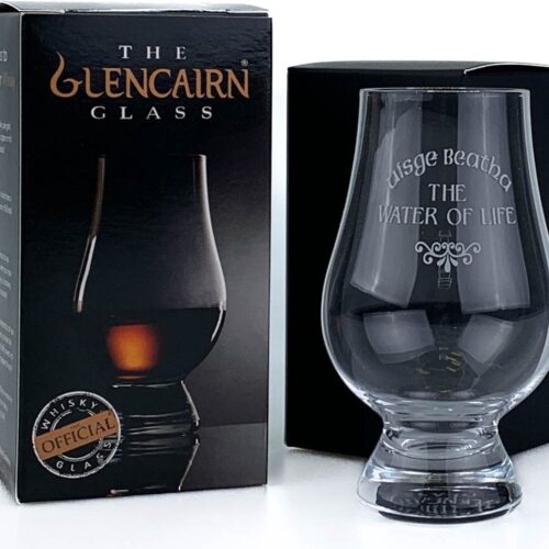 Whiskyglas Gegraveerd met Water of Life - Glencairn Crystal Scotland