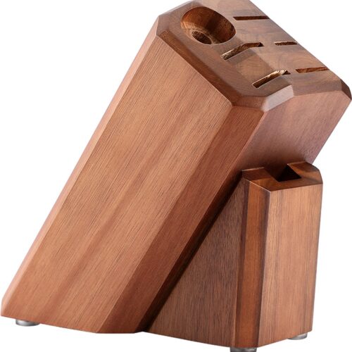 Xinzuo - Houten Messenblok zonder messen | Acaciahout | Luxe en Professioneel | Messenhouder 7-delig