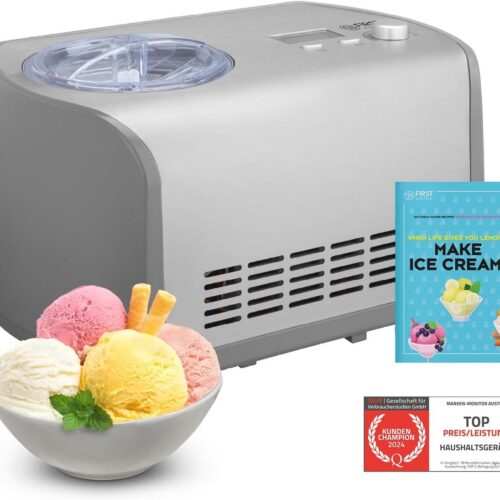 Zelfkoelende IJsmachine voor Thuis met Roestvrijstalen IJscontainer - Maak Snel en Gemakkelijk IJs