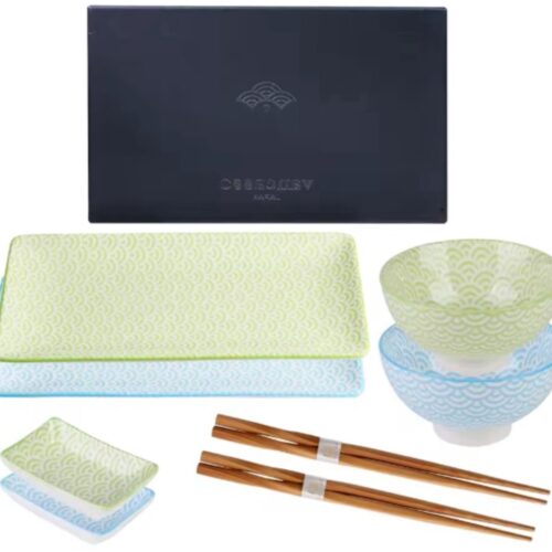 Zenith Fiorenzo Sushi Servies - 6 delig - 2 persoons - Dinerborden - Bordenset - Diepe borden - Ontbijtborden - Servies - Keukenservies