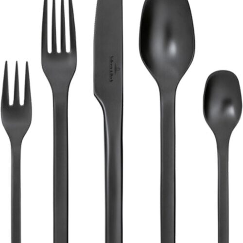 20-delige intens zwarte bestekset - villeroy-boch - 12-6556-9058