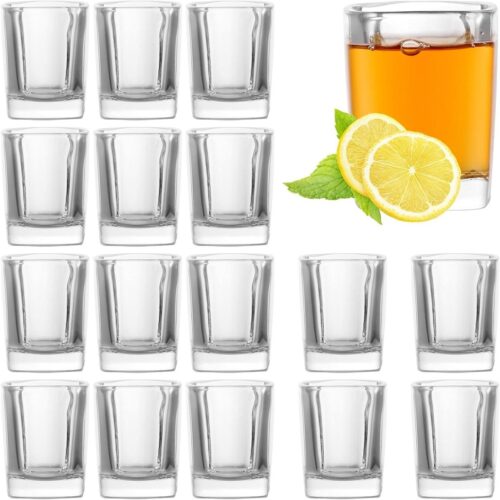 24-delige set borrelglazen 60 ml - Vierkante Tequila shotglazen van glas, 6 cl - Borrelglas voor rum, likeur, wodka, whisky, brandy thuis