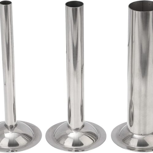 3 Stuks Roestvrij Stalen Worstvulbuizen voor Vleesmolen - Perfect voor Thuisworstmaken