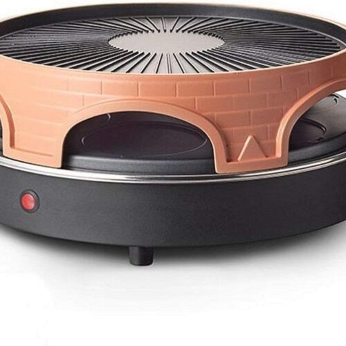 3-in-1 Pizza Oven en Raclette Grill voor 6 Personen - Ideaal voor Mini-Pizza en Familieplezier