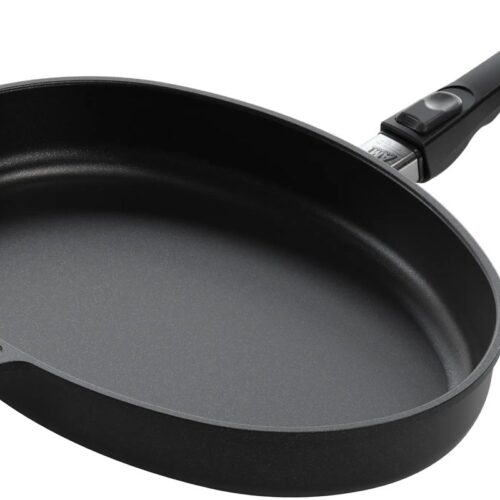 AMT Gastroguss Ovale vispan - gietaluminium - Lotan® anti-aanbaklaag - 41x27 cm - inductie en ovenbestendig