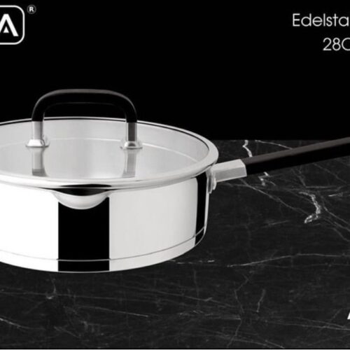 Almina Hapjespan met Deksel - Ø28 cm - Edelstaal - Met Deksel - 3,5L