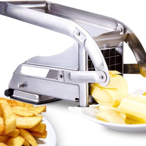 ApexArte® Multifunctionele Frietsnijder - Groentesnijder - Patatsnijder - Roestvrijstaal - Zilver