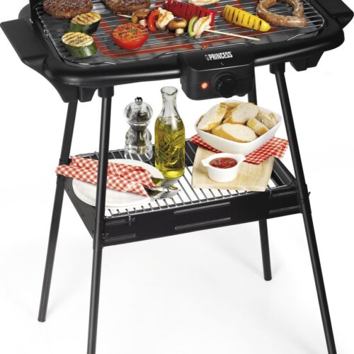 BBQ - Princess 112247 Elektrische barbecue - BBQ - Met en zonder statief te gebruiken - 47x28cm - 2000W