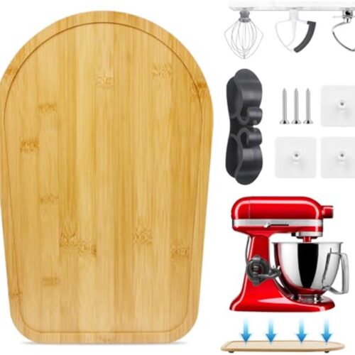 Bamboe Slidingboard voor Keukenmixers 4.5-5 Qt - Beweegbare Slidingspad voor Mengmachines