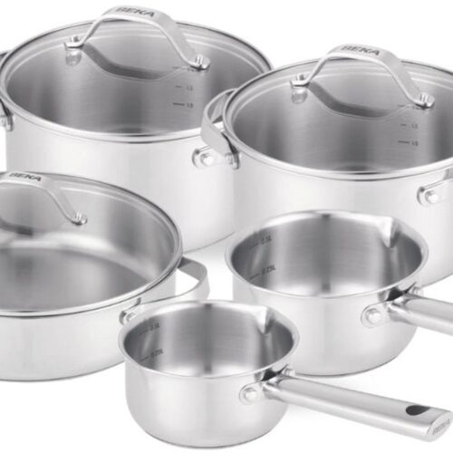 Beka Pannenset Cicla 5-Delig - zonder anti-aanbaklaag - geschikt voor alle warmtebronnen (Kookpannen, Steelpannen & Sauteerpan)