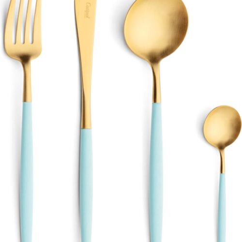 Bestekset 24-delig - Goa - Turquoise/Goud // Cutipol