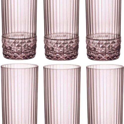 Bormioli Rocco America'20S Longdrinkglas 49 Cl Roze - 6 Stuks